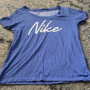 Nike Women's Short Sleeve Tee T-shirt in Blue Size Small